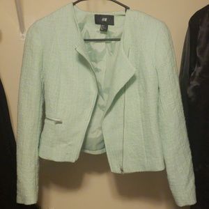 Mint Tweed Blazer Jacket